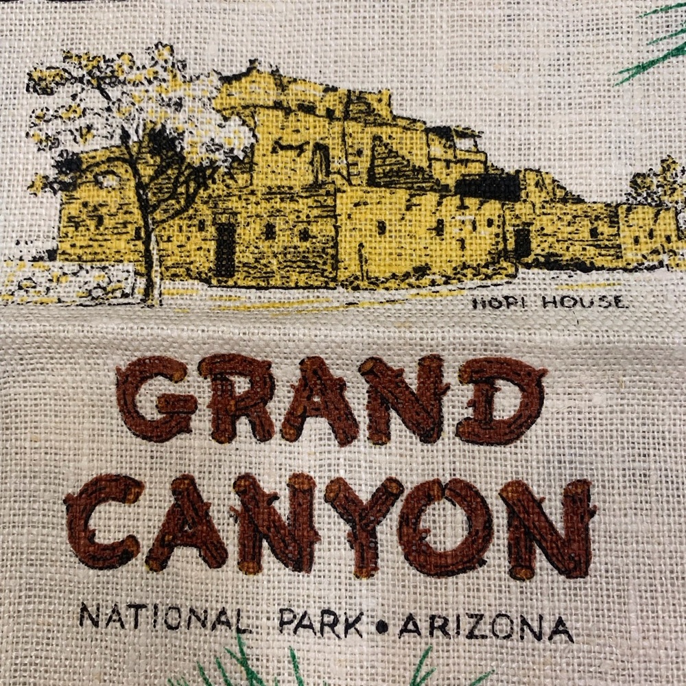 Three US places souvenir dishtowel